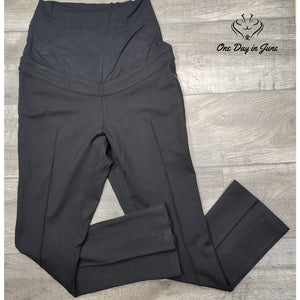 Nom Maternity Straight Leg Ponte Work Pants Black Size L
