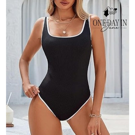 Blooming Jelly Ribbed One Piece Swimsuit Size XL