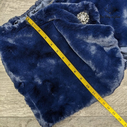 Tahari Faux Fur Cape Size M