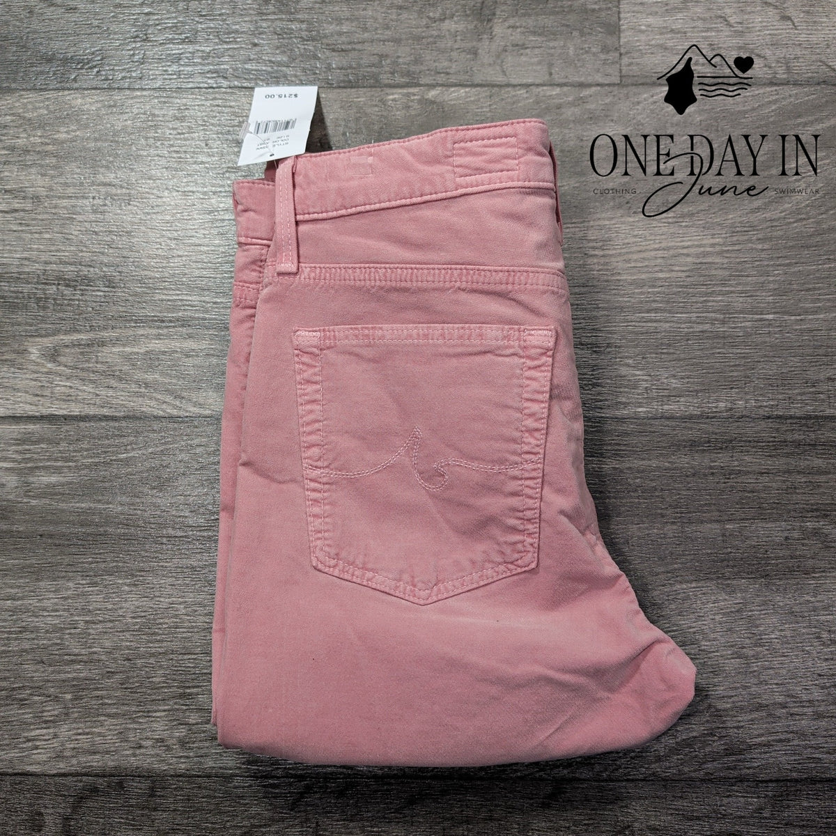 AG Adriano Goldschmied The Farrah Skinny Velveteen Jeans Dusty Pink NWT Size 4