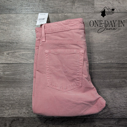 AG Adriano Goldschmied The Farrah Skinny Velveteen Jeans Dusty Pink NWT Size 4