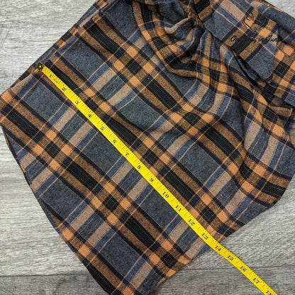 Blush BJ Plaid Tie Side Mini Shorts Size M
