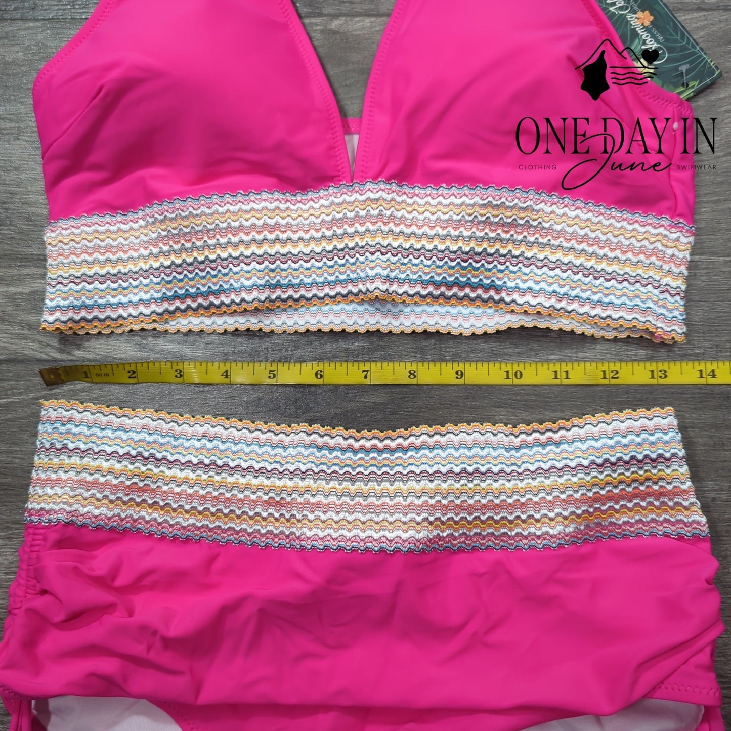 Blooming Jelly High Waist Bikini Swimsuit Size L