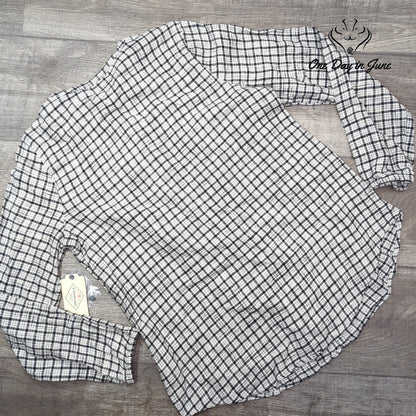 St. John's Bay Button Front Long Sleeve Top Size M