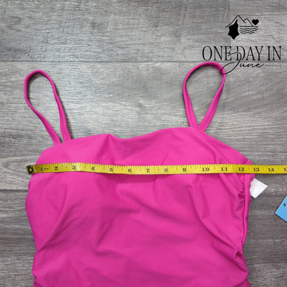 Cupshe Straight Neck Tummy Control One Piece Swimsuit Size S