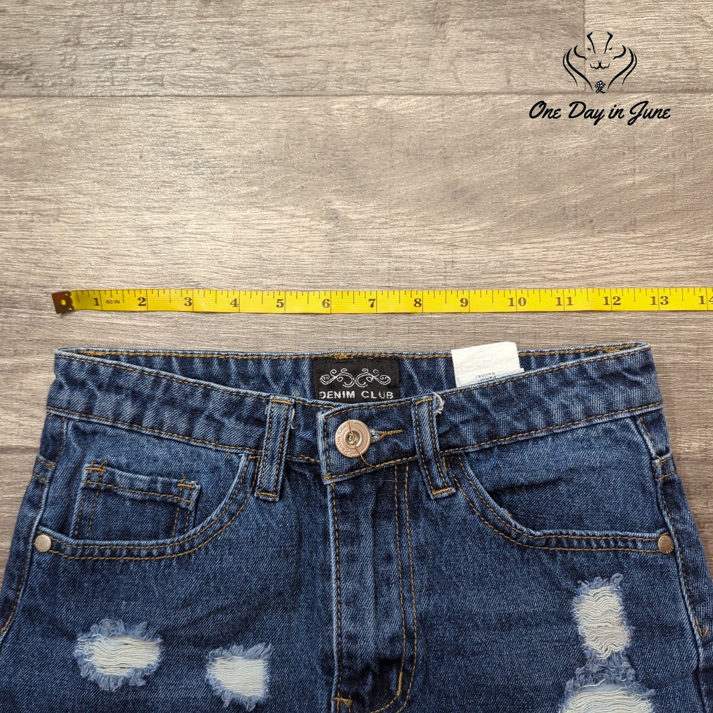 Denim Club Distressed Mini Skirt Size 6