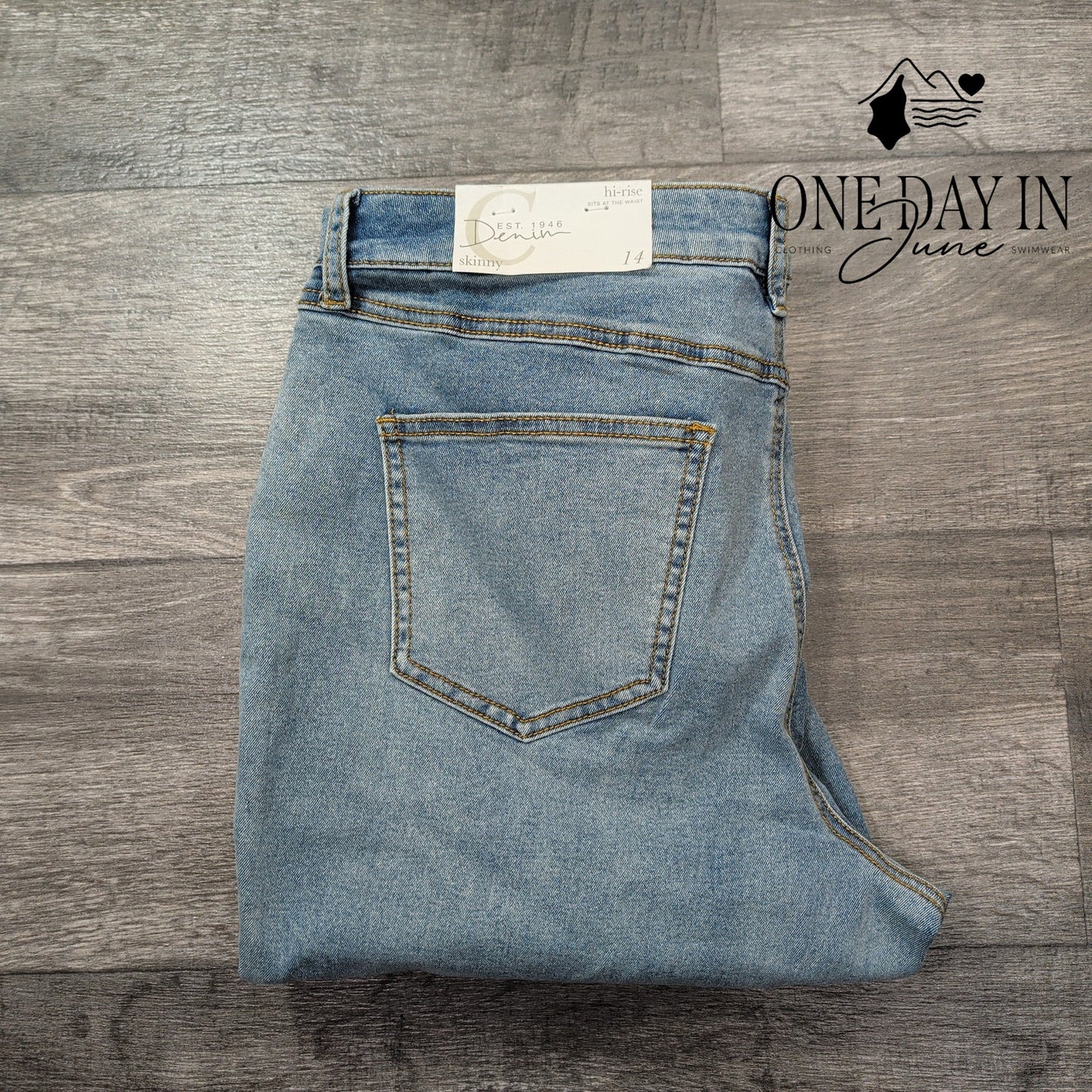 Cato Hi Rise Sequin Jeans Size 14