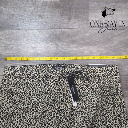 d.jeans Leopard Print Skirt Size 14