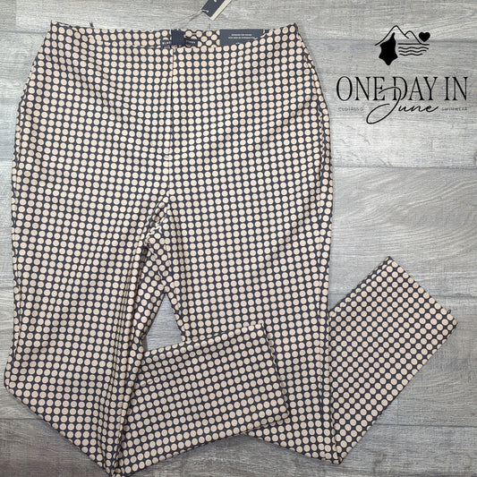 Chico's Black Label Dotted Slim Ankle Pants Size Chico's 1 (M)