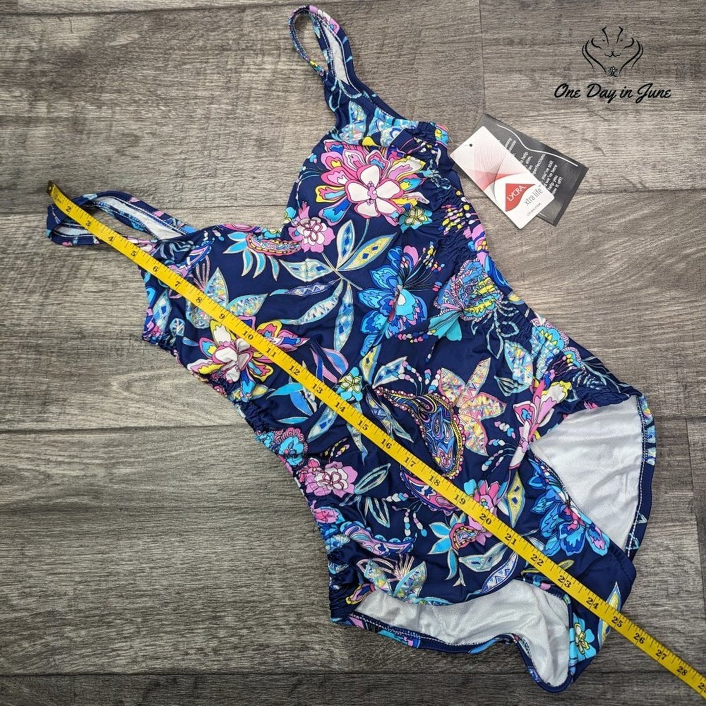 Maxine of Hollywood Floral One Piece Swimsuit Size 6