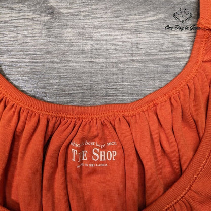 Tee Shop Cap Sleeve Wide Neck Top Size XL