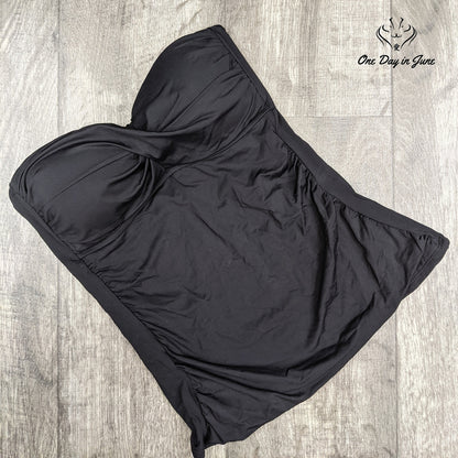 Anne Cole Twist Front Bandeaukini Swim Top Swimwear Size M