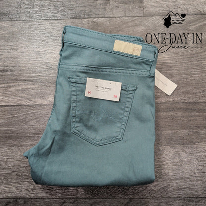 AG Adriano Goldschmied Stevie Ankle Jeans Skycycle Slim Straight NWT Size 6 (28)