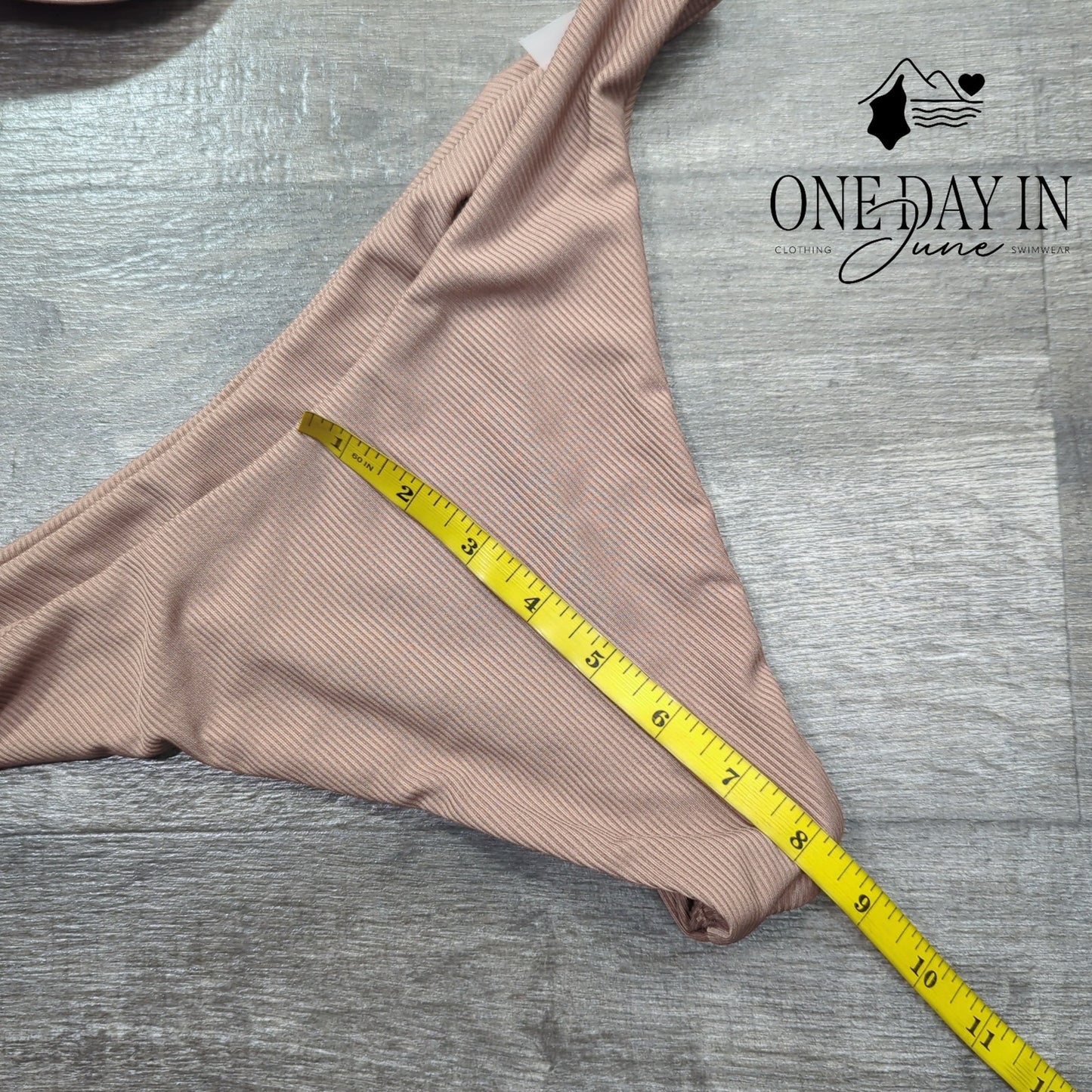 Aleumdr Ribbed Underwire Thong Bikini Swimsuit Size M