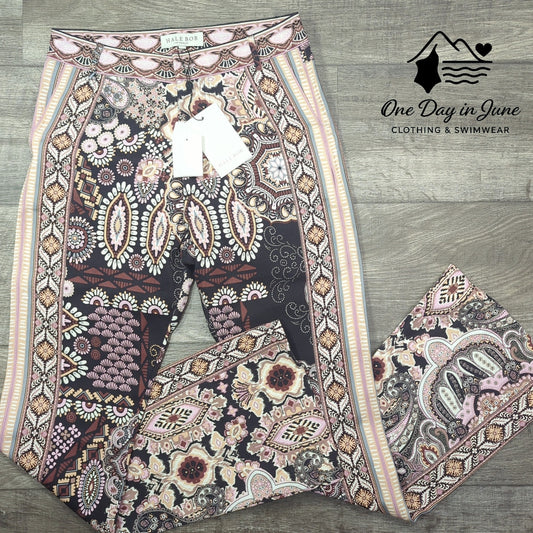 Hale Bob Michelle Flared Pants Size M
