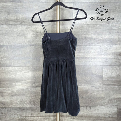 Abercrombie & Fitch Spaghetti Strap Velour Mini Dress Size XS