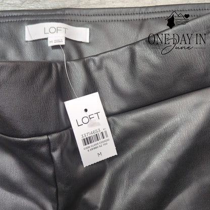 Loft Faux Leather Skinny Ankle Pants Size M