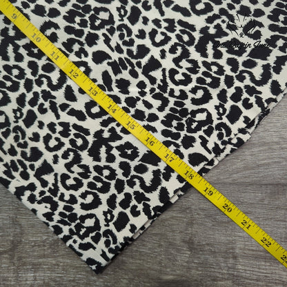 Ann Taylor Petite Leopard Print Pencil Mini Skirt Black White Size 0P