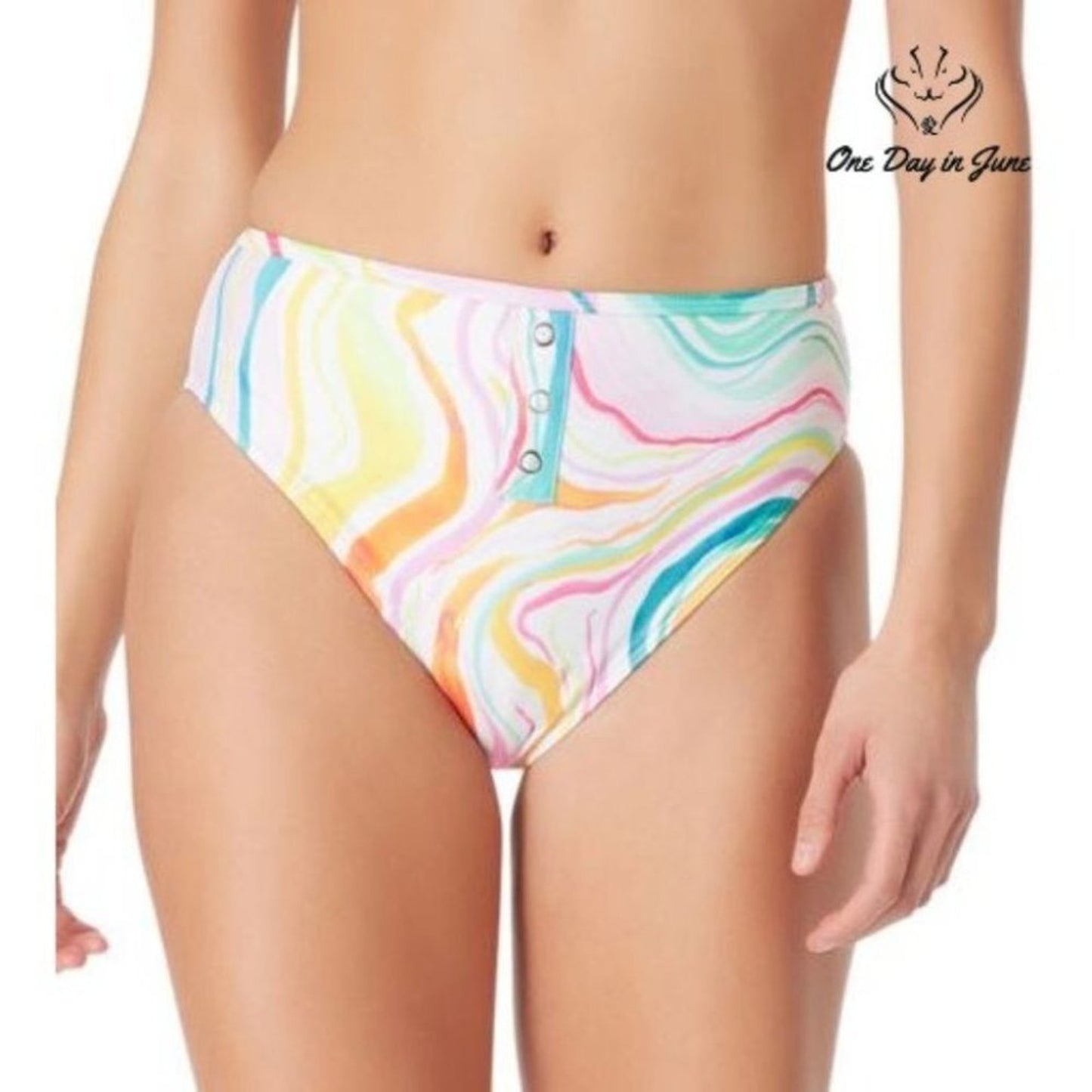 Sugar Beach Tie Dye High Waist Bikini Bottom Size S