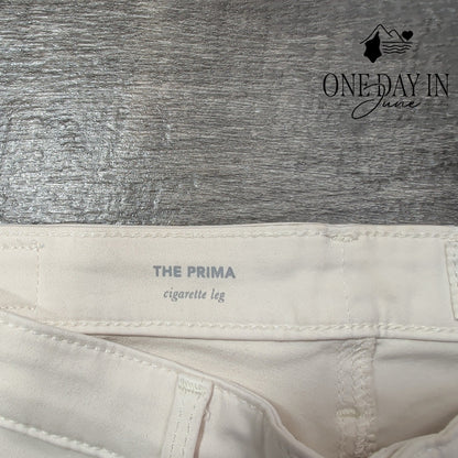 AG Adriano Goldschmied The Prima Cigarette Leg Jeans White NWT Size 4 (27)