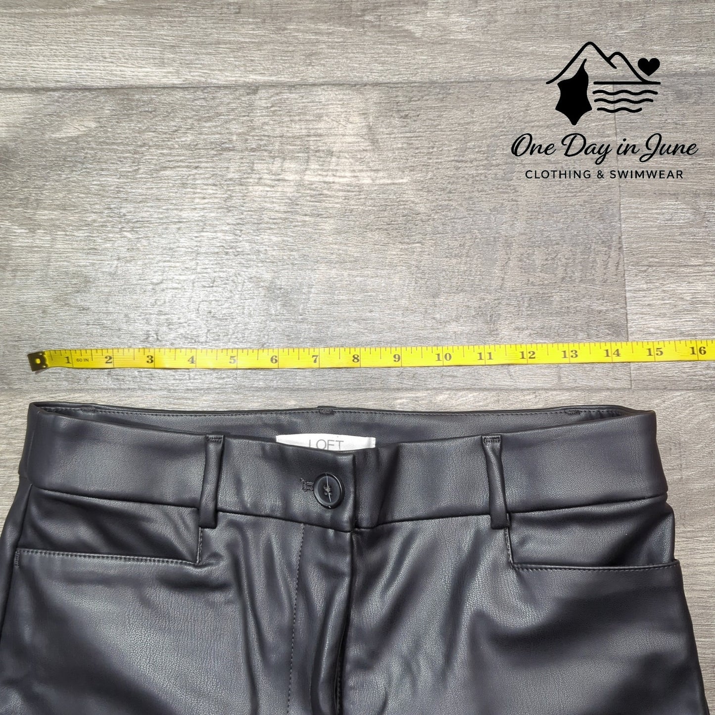 Loft Faux Leather Straight Leg Pants Size 2