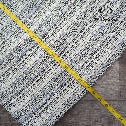 Tahari Arthur S Levine Pencil Skirt Blue White Tweed Boucle Size 6