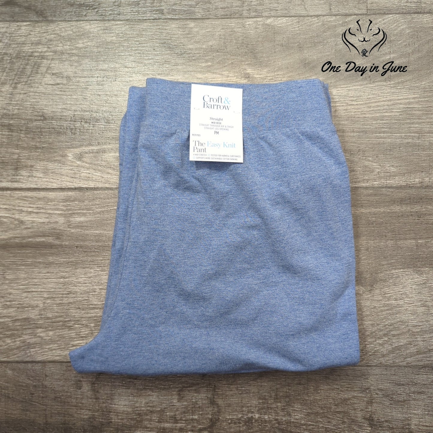 Croft & Barrow Petite Mid Rise Straight Easy Knot Pants Size PM