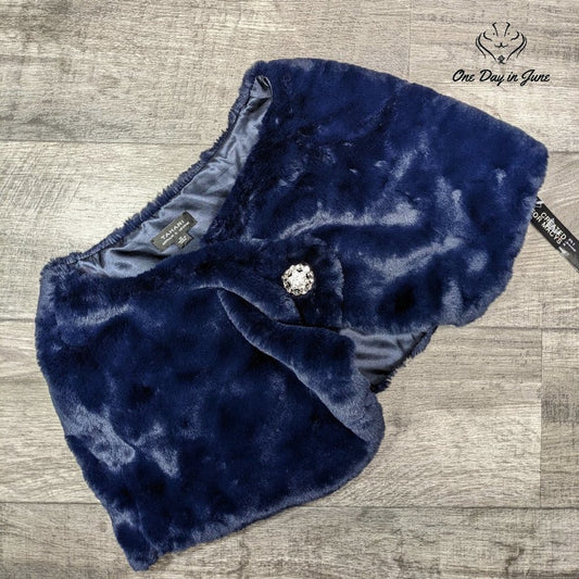 Tahari Faux Fur Cape Size M