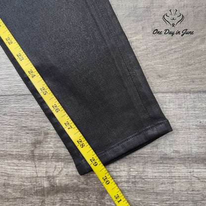 Agolde Premium Coated Skinny Jeans Black Leather Look Size 29 (8)