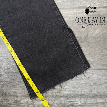 Good American Good Boy Raw Split Hem Jeans Size 8