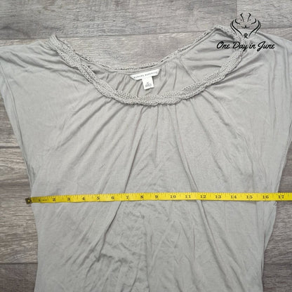Banana Republic Super Soft Braided Neck Tunic Top Gray Size M Modal Silk Size M