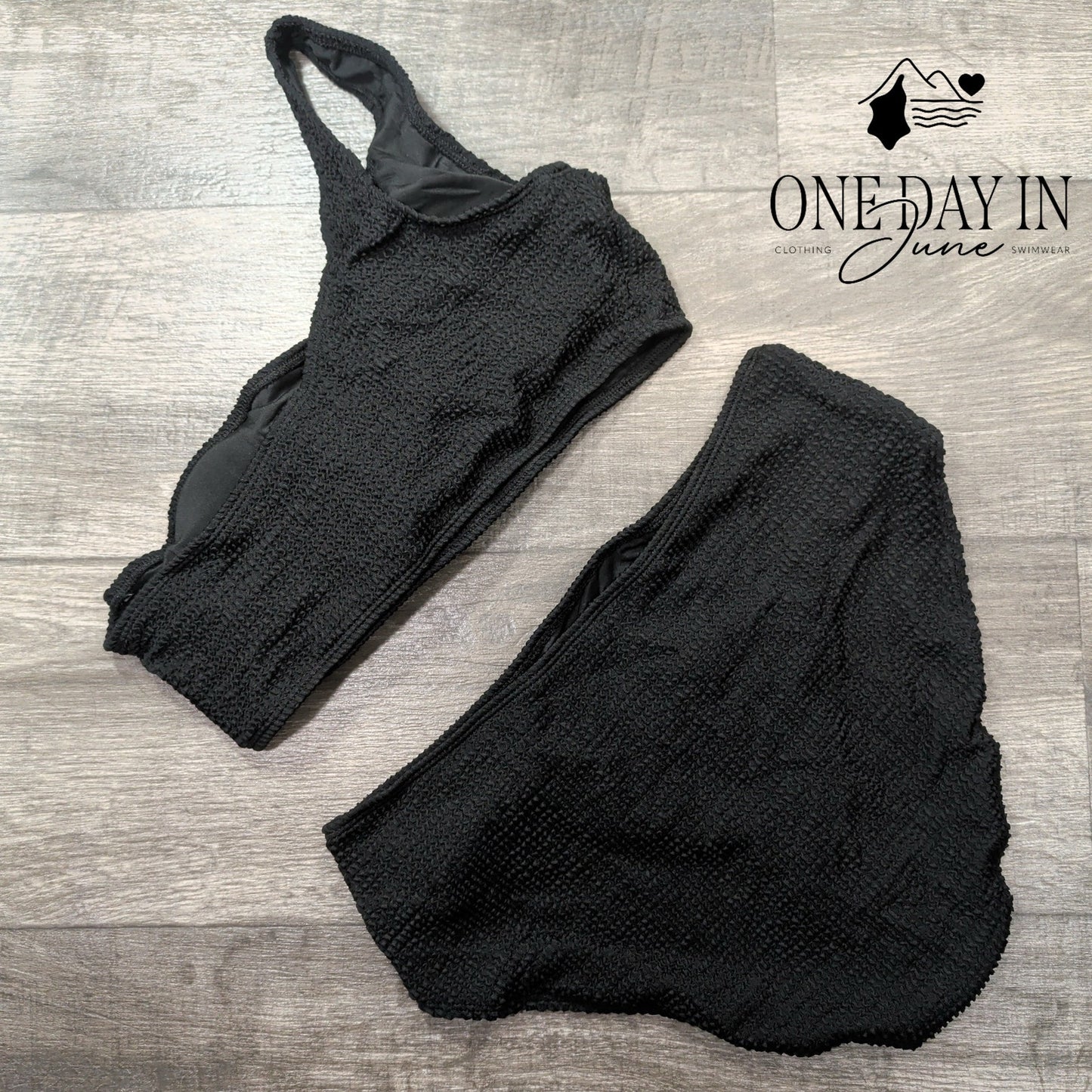 Pfreesea Textured One Shoulder Bikini Swimsuit Size XL