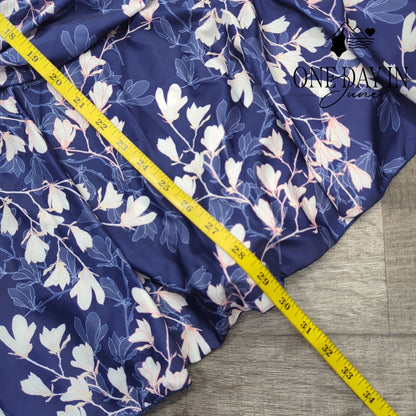 Ekouaer Cross Front Tummy Control One Piece Swimsuit Blue Floral NWT Size XXL