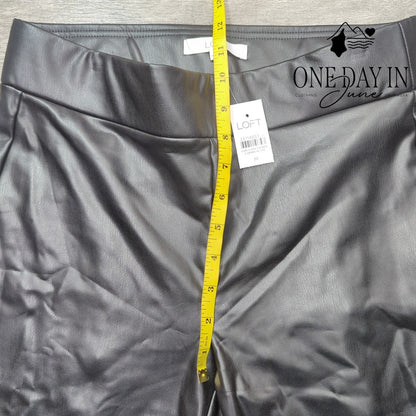 Loft Faux Leather Skinny Ankle Pants Size M