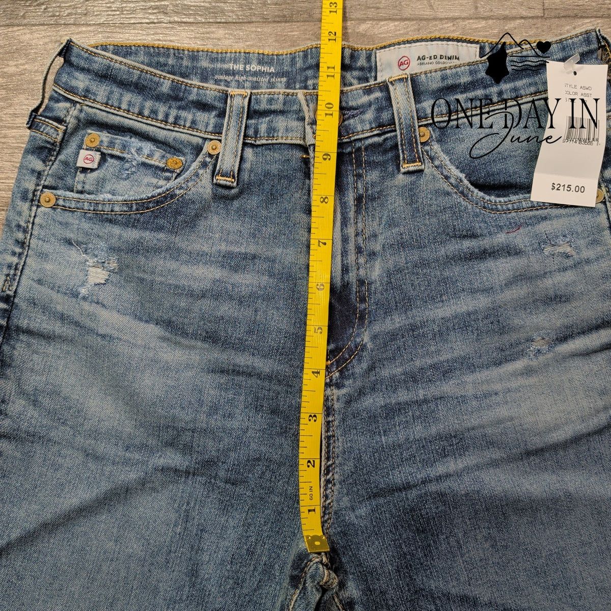 AG Adriano Goldschmied The Sophia High Rise Skinny Jeans Blue NWT Size 4