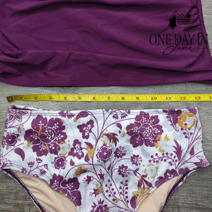 Cupshe Ribbed Bottom Tankini Swimsuit Size M