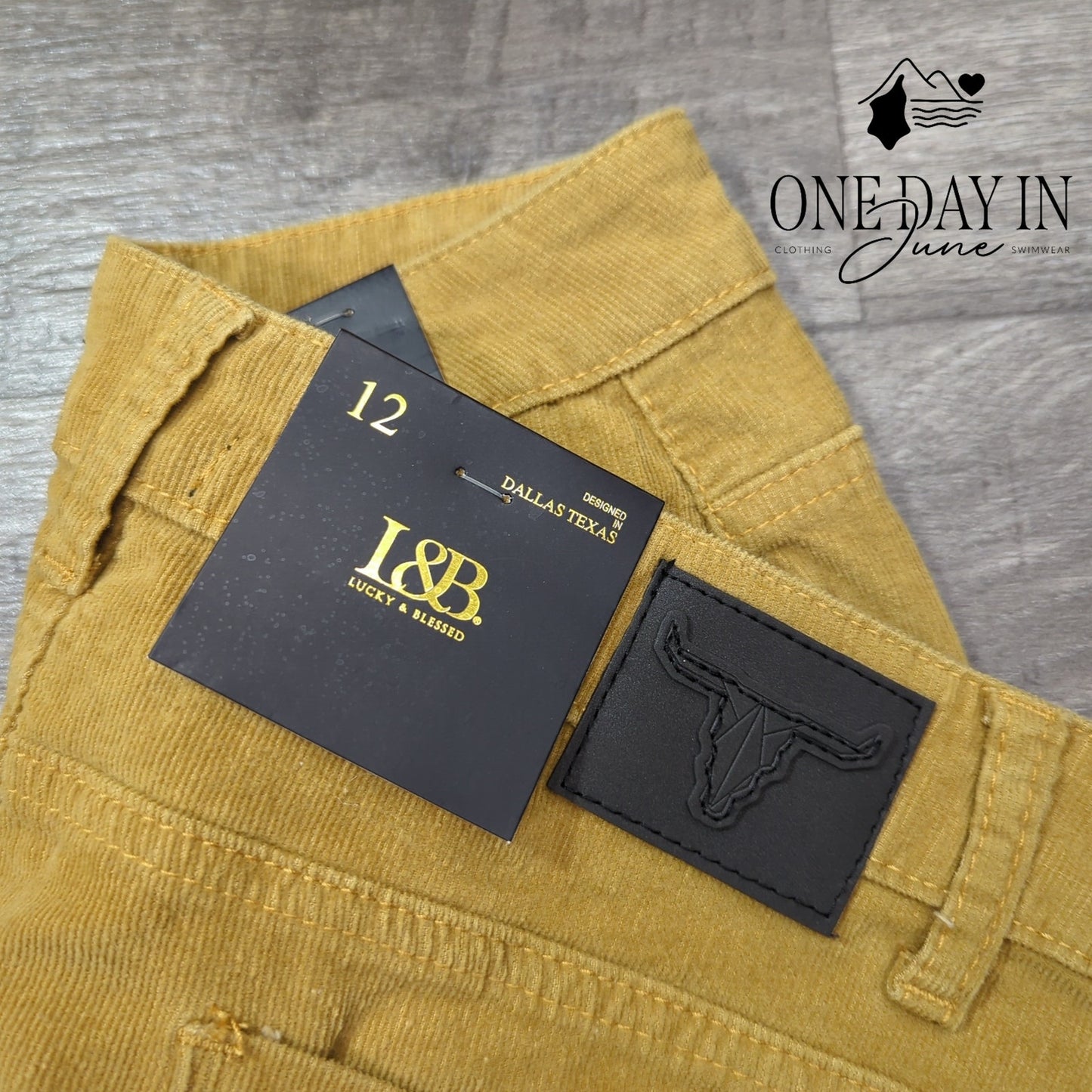 L&B Apparel Boyfriend Corduroy Pants Size 12