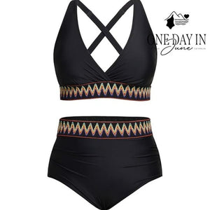 Blooming Jelly High Waist Rinned Bikini Swimsuit Size L