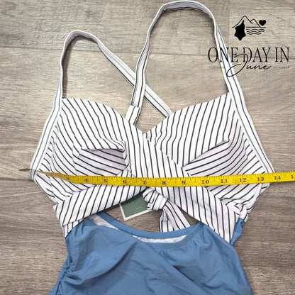 Eomenie Cross Front Cut Out One Piece Swimsuit Size XS