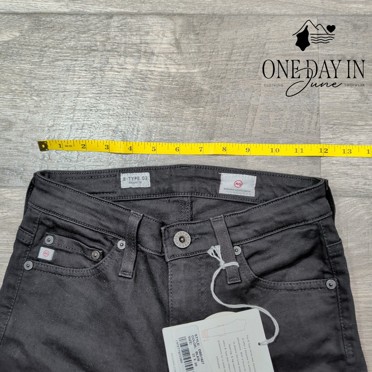 AG Adriano Goldschmied B-Type 02 Jeans Night Slim Straight NWT $198 Size 00 (22)