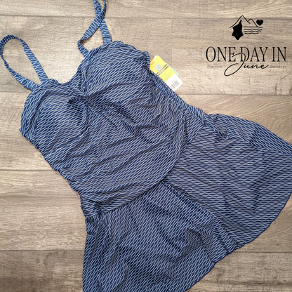 Shekini Plus Size Boyshort Swimdress One Piece Swimsuit Size XXL