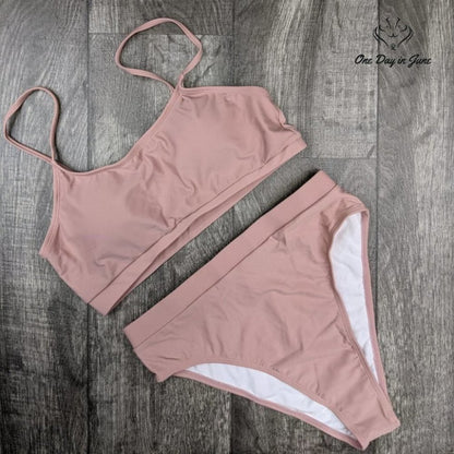 Pink Queen High Waist Cheeky Bikini Size L