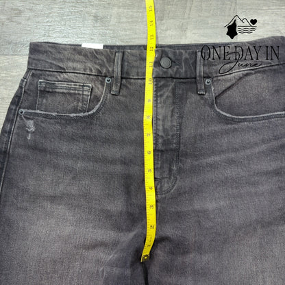 Good American Good Boy Raw Split Hem Jeans Size 8