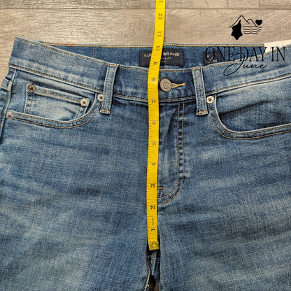 Lucky Brand Mid Rise Sweet Crop Jeans Blue Raw Hem NWT Size 6