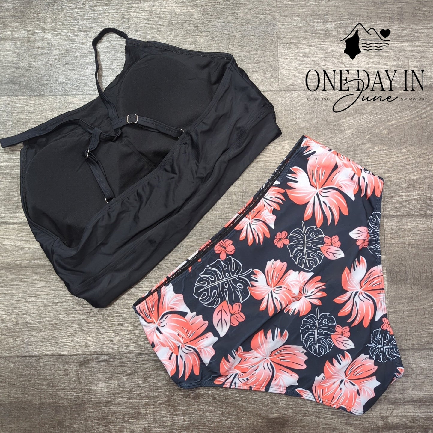 CharmLeaks Crop Top High Waist Bikini Swimsuit Size XL