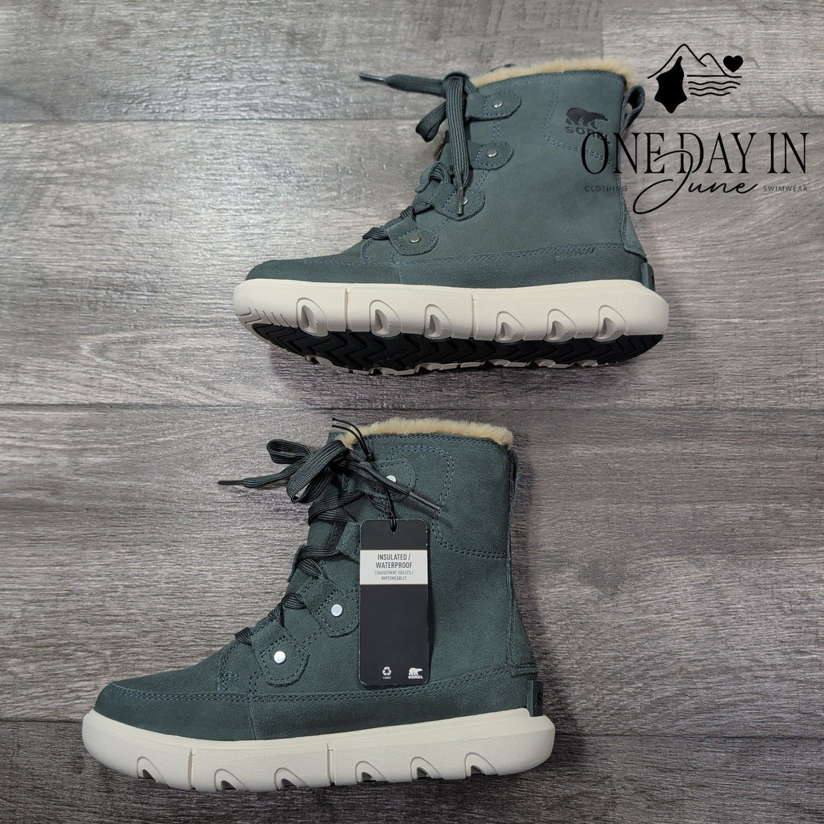 Sorel Explorer III Joan Waterproof Insulated Boots Gray NWT Size 6