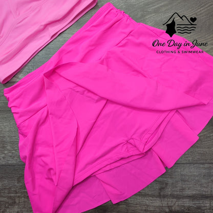 Charmleaks V Neck Crop Skirted Bikini Swimsuit Size M