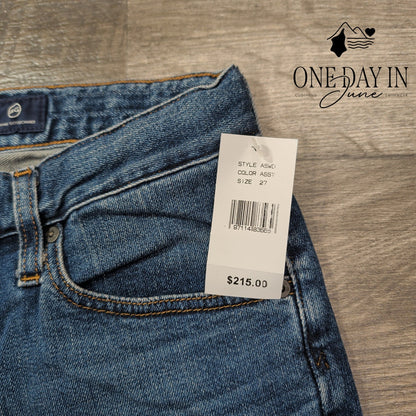 AG Adriano Goldschmied AG-ED Straight Leg Jeans Medium Wash NWT Size 4 (27)