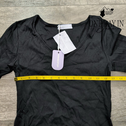 Mangopop Short Sleeve Bodysuit Size S