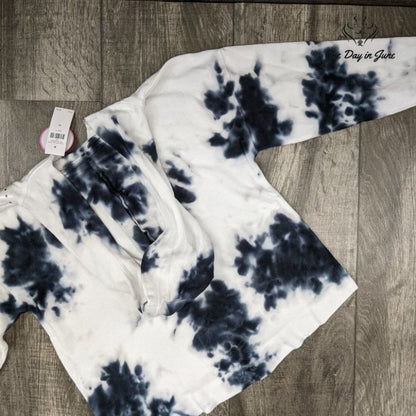Justice Tie Dyed Long Sleeve Hoodie Size 8